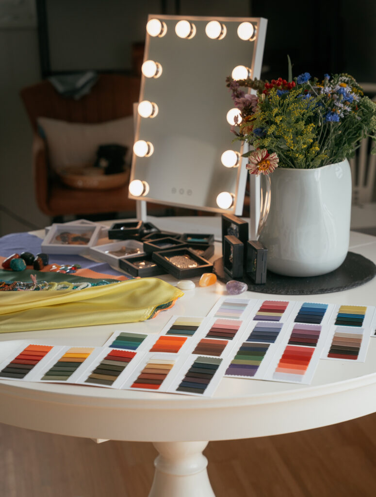 Farbkarten der verschiedenen Farbtypen